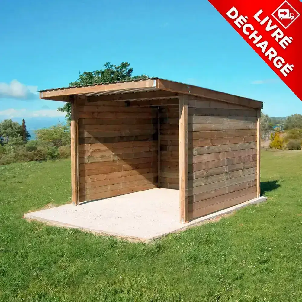 [NABRITG3TF] ABRI CONFORT 12m2 : 3x3 + Auvent 1m